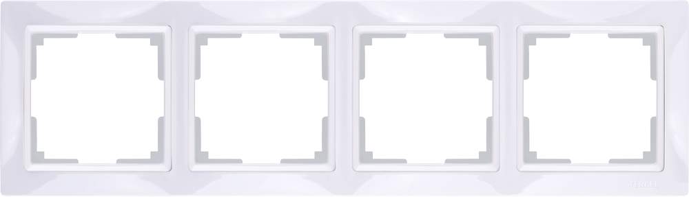 Рамка  Frame белая 4-м  WL03-04 basic Пластик Snabb - W0042001