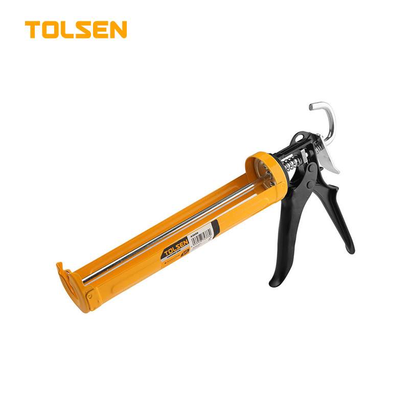 Пистолет TOLSEN д/герметика 225мм, полуоткр.,алюм.корпус  43050