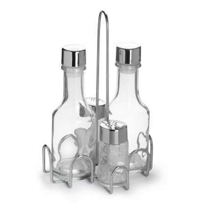 LUXSTAHL Набор д/специй кт2816 4пр. (сол+перец+масло+уксус) нерж