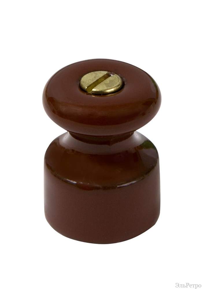 Изолятор фарфор. D18,5*24 коричн.  GE70027-04 Greenel