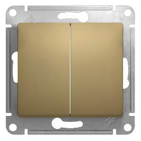 Выключатель SE Glossa  Титан  2-кл СП  10А IP20 10AX  GSL000451