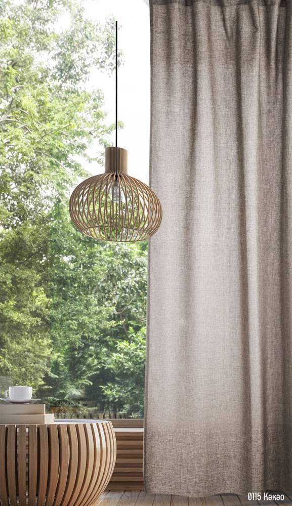 ВОЛШЕБНАЯ НОЧЬ рогожка Комплект штор какао 165х270 2шт 722430 ДТ172/ Ш0115/КШК038  