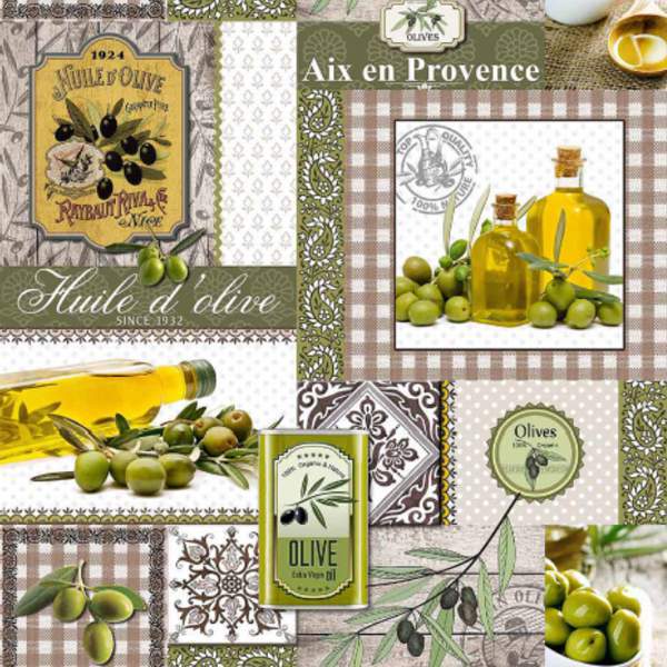 Клеенка ПВХ Photoprint Оливковое масло 140cm 701 нетканая основа Colombo 6604