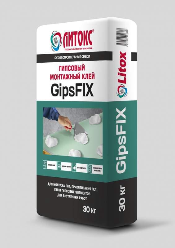 Клей гипсовый монтажный Литокс Gips-Fix 30кг/45