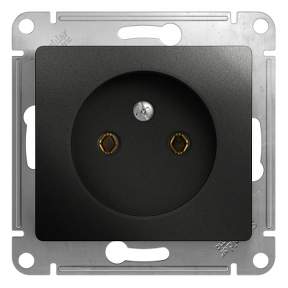 Розетка SE Glossa  Антрацит  1-м  СП 16А IP20 б/з  GSL000741