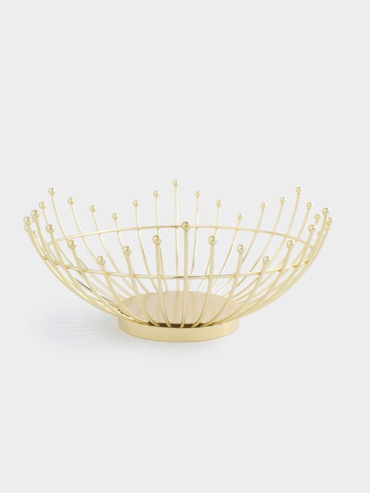 ANNA LAFARG Корзина д/фруктов Бусины 27х11см металл золото ANLAF-DS19239DEG