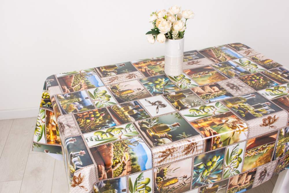 Клеенка ПВХ Miror Olive 140см нетканая основа Dasch GX-254A/15050