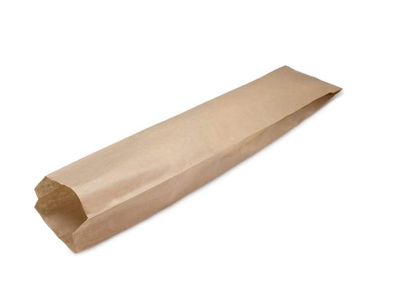 Крафт-пакет 600х100х40мм коричневый 1/100шт для багетов/шаурмы 272028