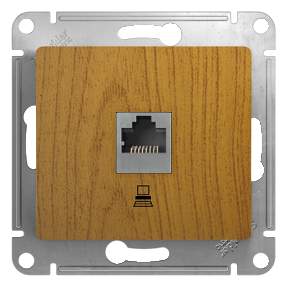 Розетка SE Glossa  Дерево Дуб  1-м СП  RJ45 комп.  GSL000581K  288568