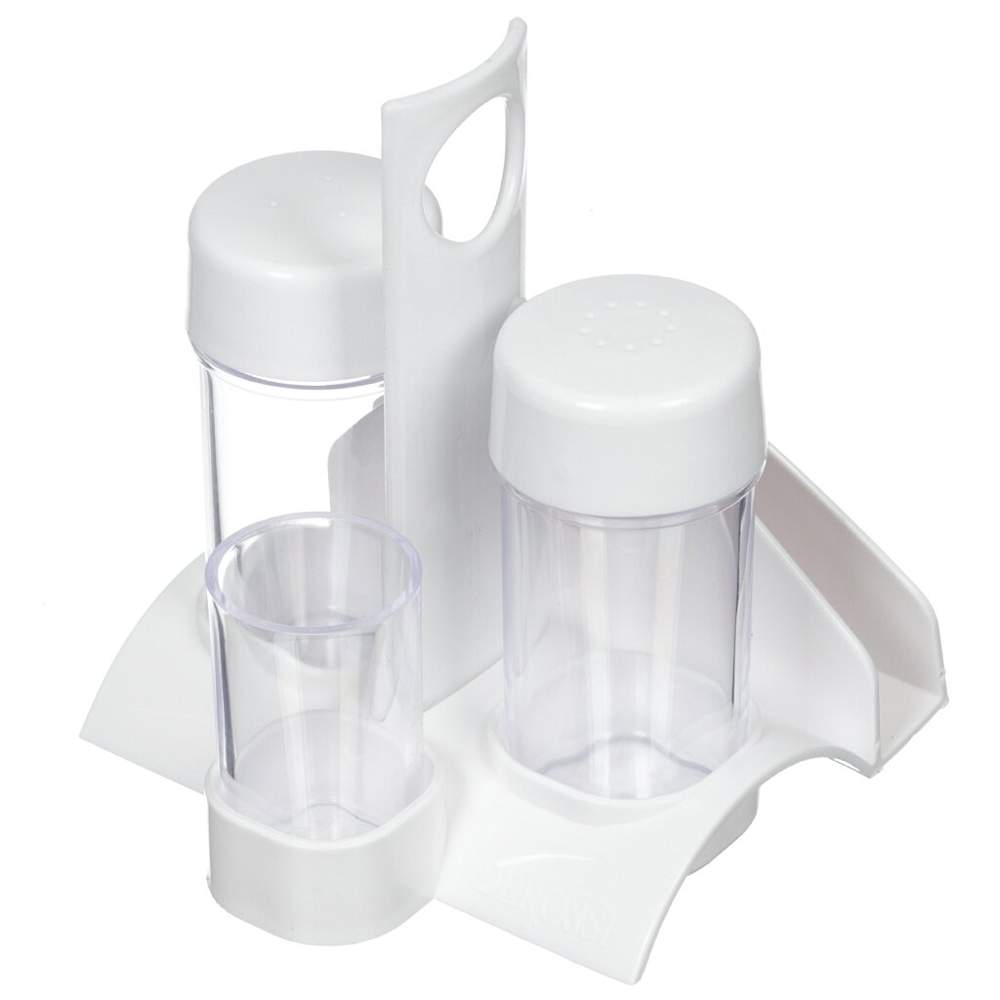 BEROSSI Набор д/специй Рондо белый 4пр. на подставке ИК05501000