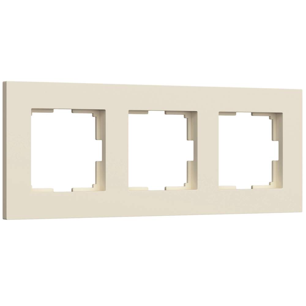 Рамка айвори матовый на 3 пост  Slab  -  W0032962