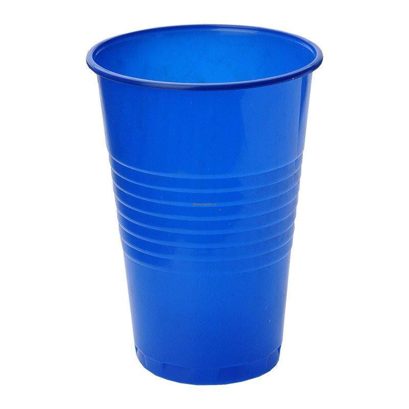Стакан пластиковый 200мл 1/12шт синий (Мистерия) 181380