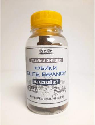 Кубики дубовые (смесь обжигов) Elite Brandy 80гр в баночке