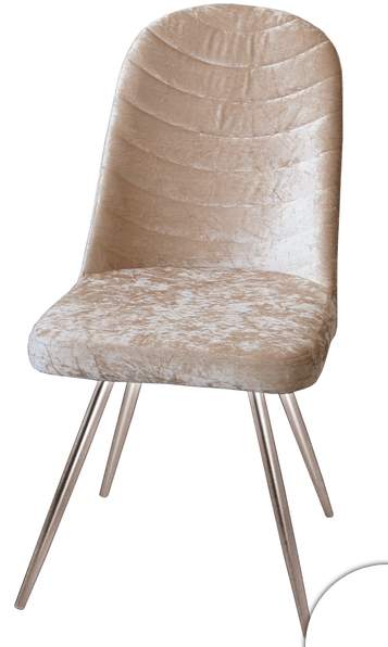 Стул МИС 4 Белый муар/ велутто 18 слоновая кость