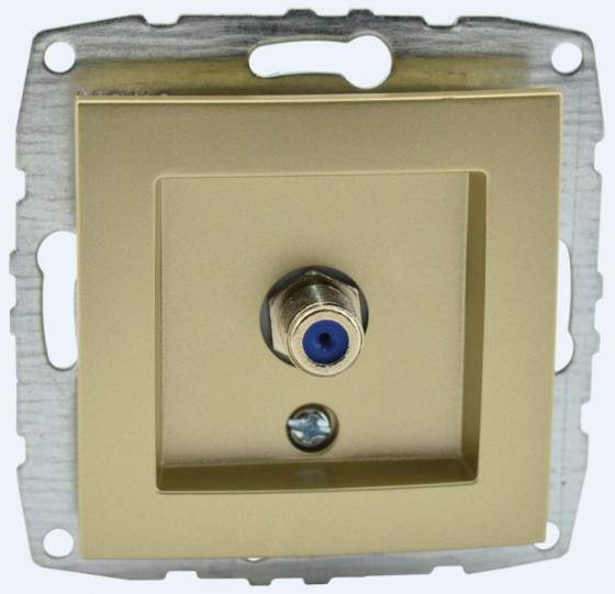 Розетка Mono  500-002205-130  Титан Спутник F-соедин. с/п L/D