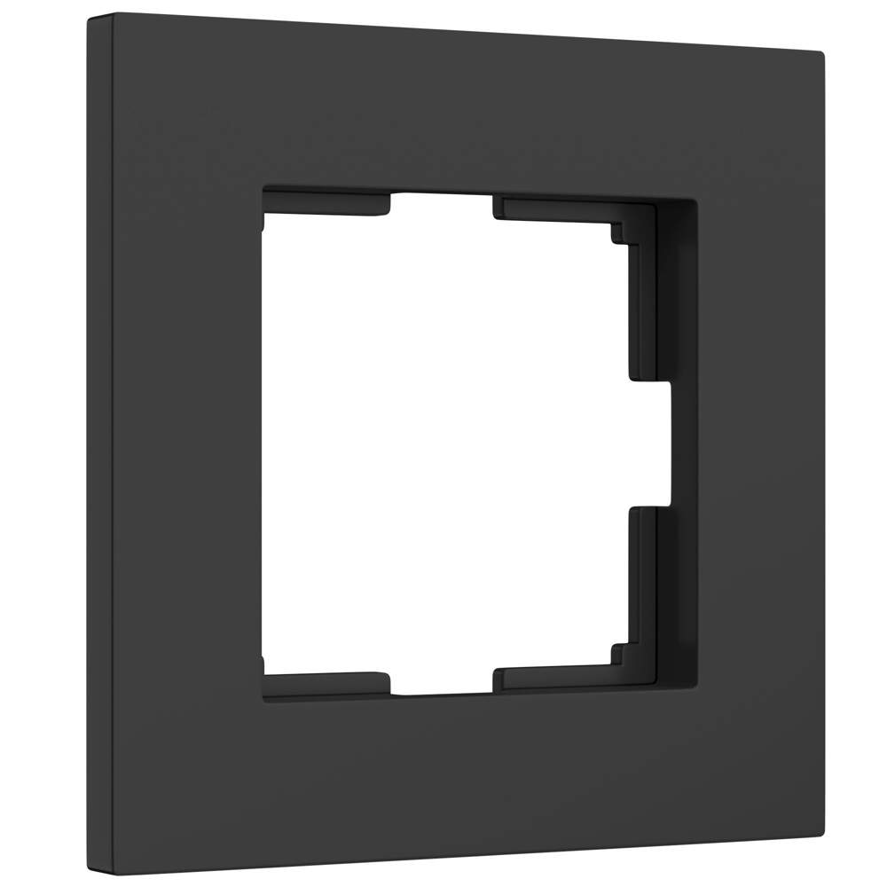 Рамка черный матовый на 1 пост  Slab  -  W0012908