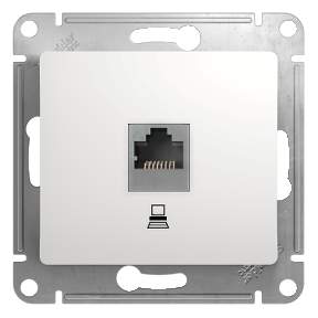 Розетка SE Glossa  Бел. RJ45  компьют. кат.5Е  SE GSL000181К