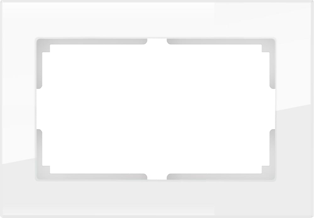 Рамка  Frame стекло бел. 2-м  д/роз. WL01-01-DBL Стекло Favorit - W0081101