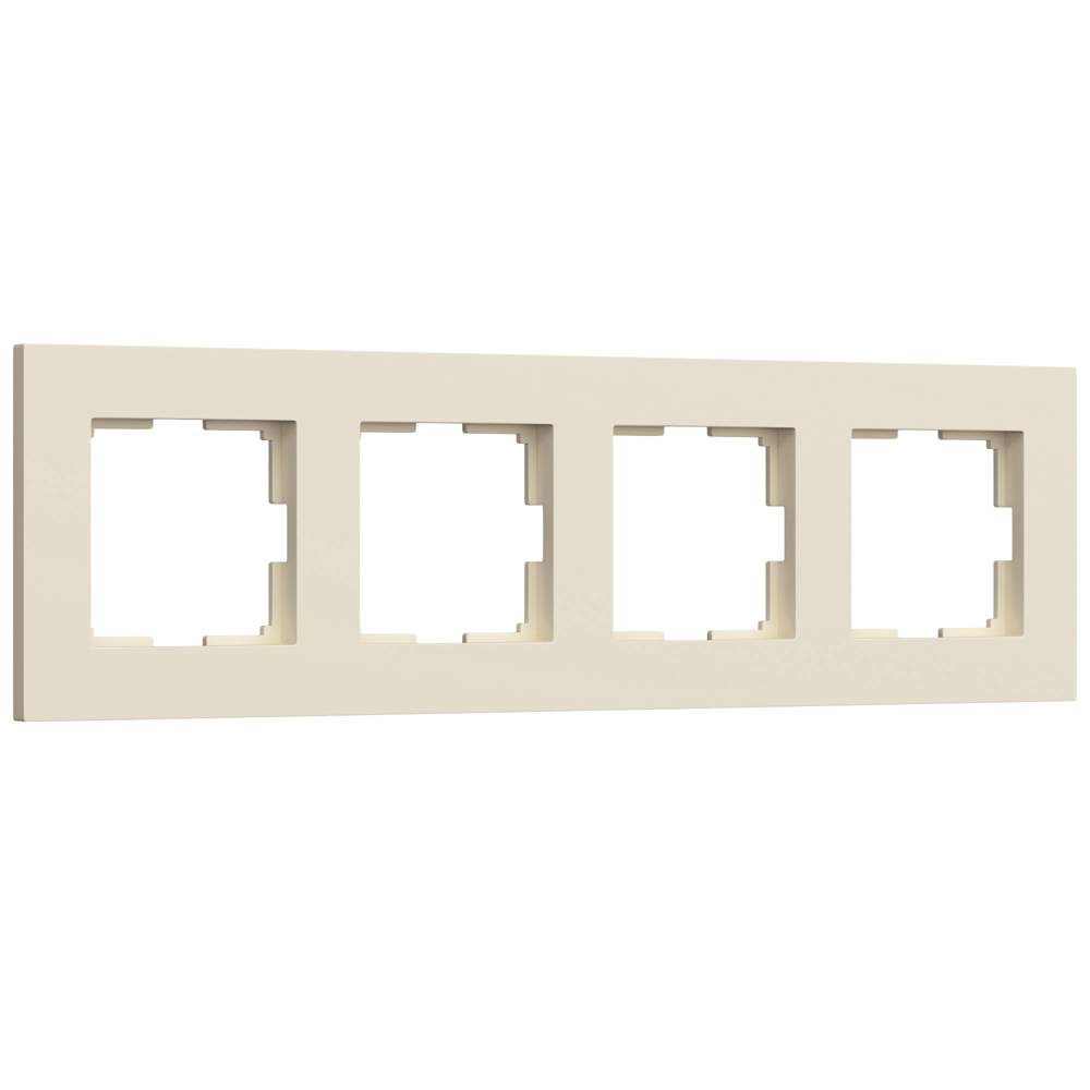 Рамка айвори матовый на 4 пост  Slab  -  W0042962