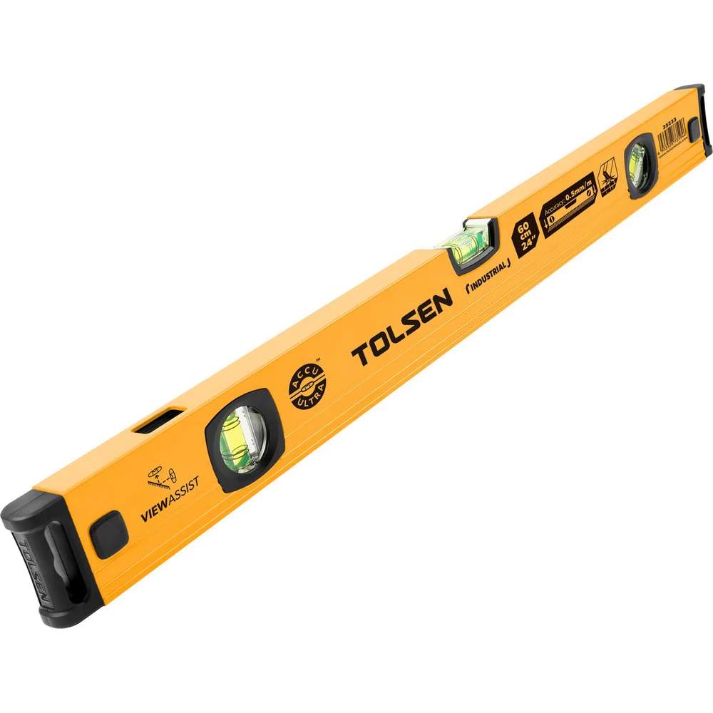 Уровень TOLSEN алюмин. 600мм  3 глазка фрезер   35233