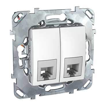 *Розетка SE Unica Бел. ТЛФ 2-ая 4 контакта  MGU5.9090.18ZD