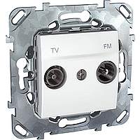 *Розетка SE Unica Бел. TV-FM оконечная  MGU5.452.18ZD