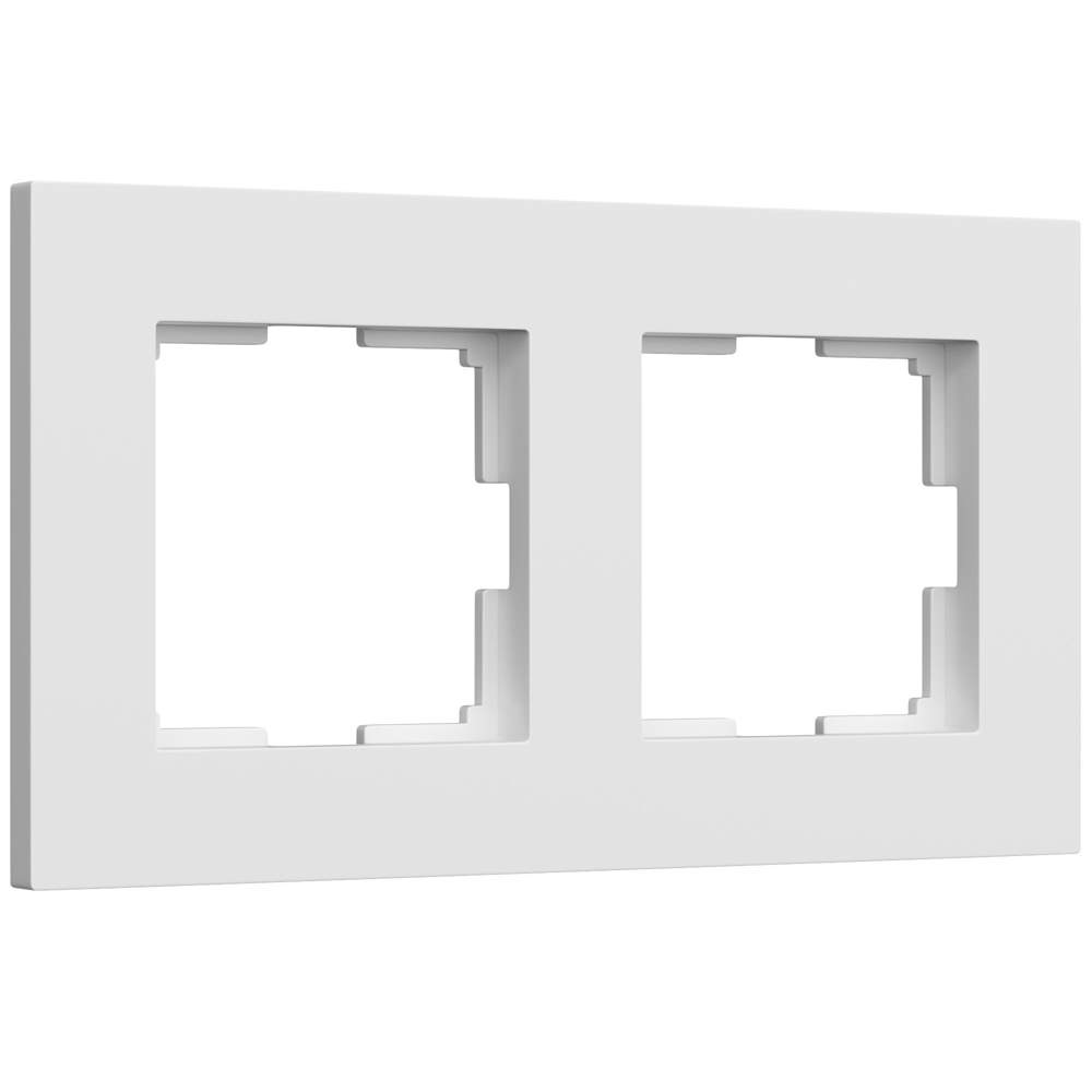 Рамка белый матовый на 2 пост  Slab  -  W0022961