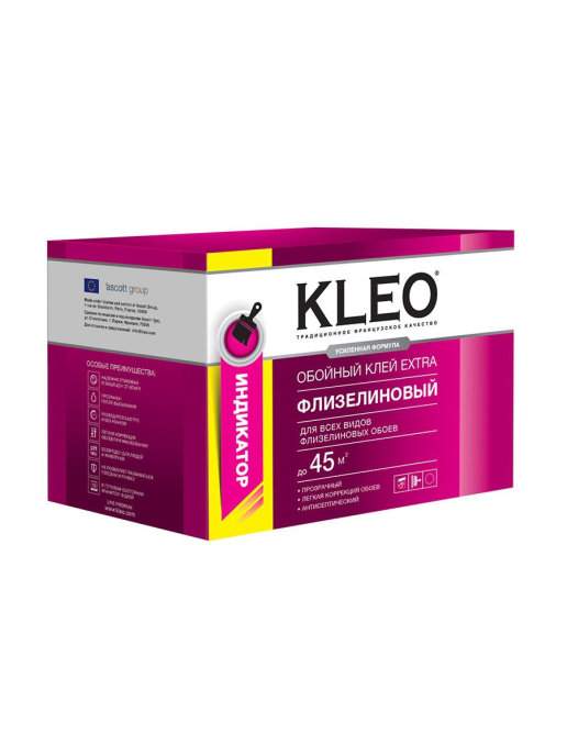 Клей KLEO EXTRA 45 для флизелиновых обоев сыпучий с индикатором. 320гр