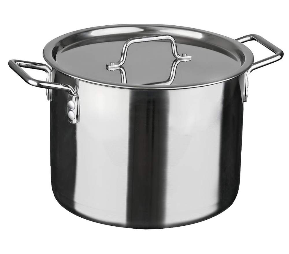 КАТУНЬ Общепит Кастрюля 15л d30 h20 с мет.крышкой нерж.тройное дно КТ-ОБ-15К