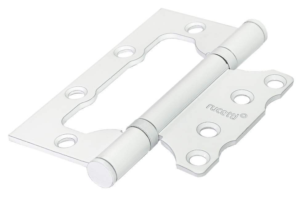 Петля RFH 100х75х2,5  W стальн.б/врезки белый RUCETTI
