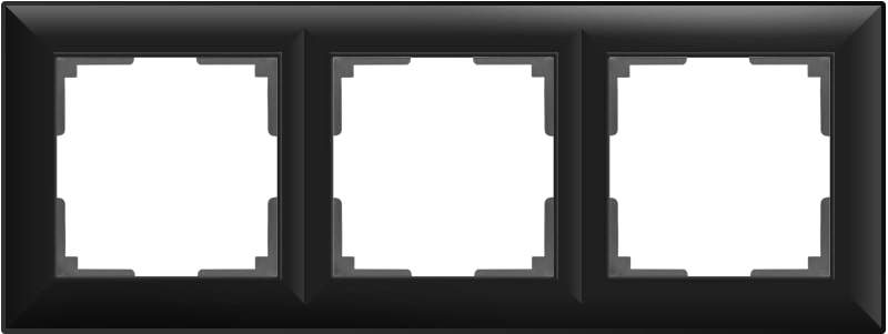 Рамка  Frame чёрная мат. 3-м  WL14-03 Пластик Fiore - W0032208