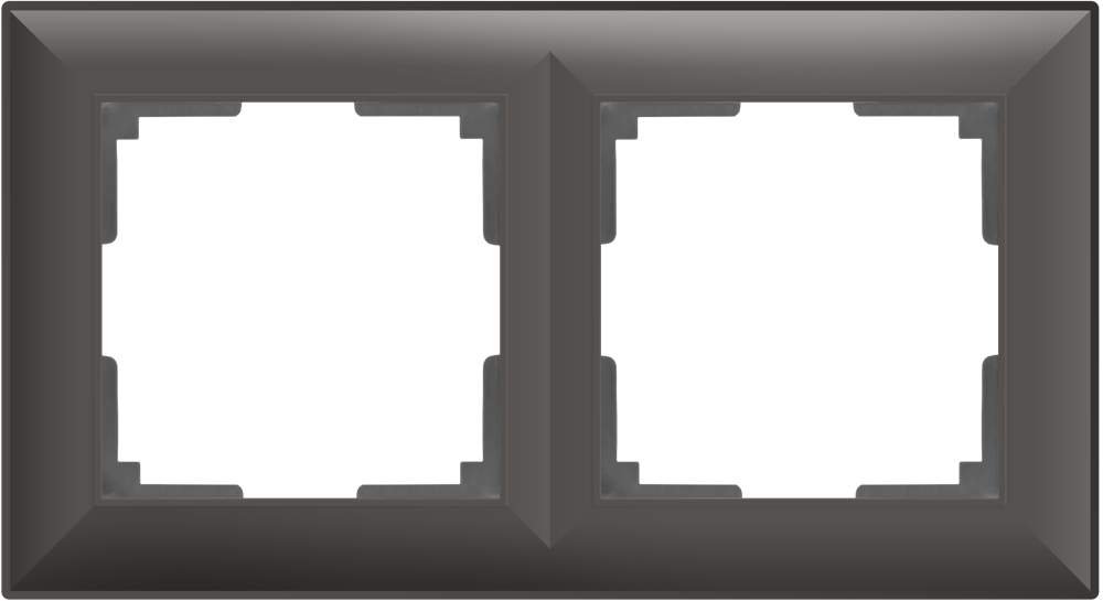 Рамка  Frame серо-коричн. 2-м  WL14-02 Пластик Fiore - W0022207