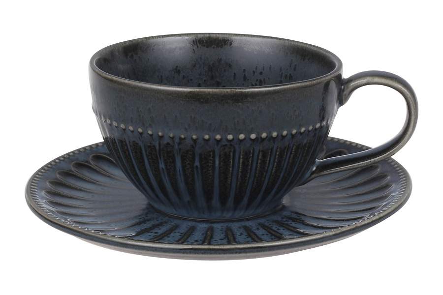 HOME & STYLE Black Kitchen Чашка с блюдцем 0,25л HS10-9781-250-C01