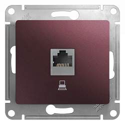 Розетка SE Glossa  Баклажан  компьют. 1-м  RJ45 кат.5е  GSL001181К