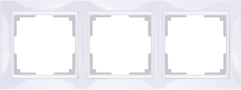 Рамка  Frame белая 3-м  WL03-03 basic Пластик Snabb - W0032001