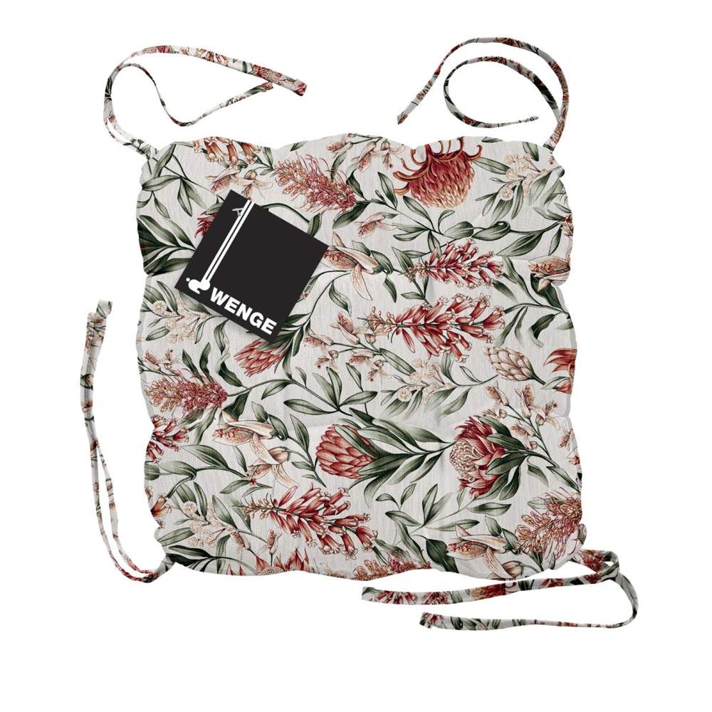 WENGE рогожка Подушка д/стула с тафтингом Floral aura 40х40см рис.60052-1 953051