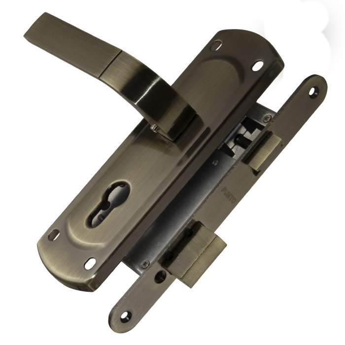 Замок врезной цил-й с защелкой,ручкой KIT P25 5558 ORION AB, W/B 