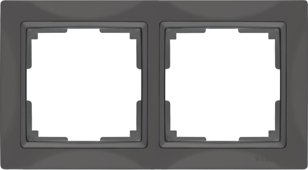 Рамка  Frame серо-коричн. 2-м  WL03-02 basic Пластик Snabb - W0022007