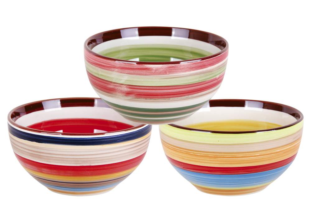 КОРАЛЛ Фантазия Салатник 14см/630мл 3 цвета WWY605/187181 (6/36)