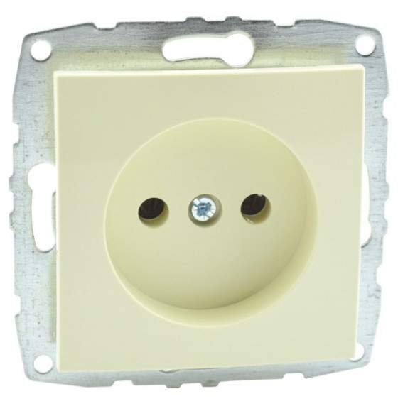Розетка Mono  500-001722-116  Крем  1-я  б/з с/п 10А  L/D