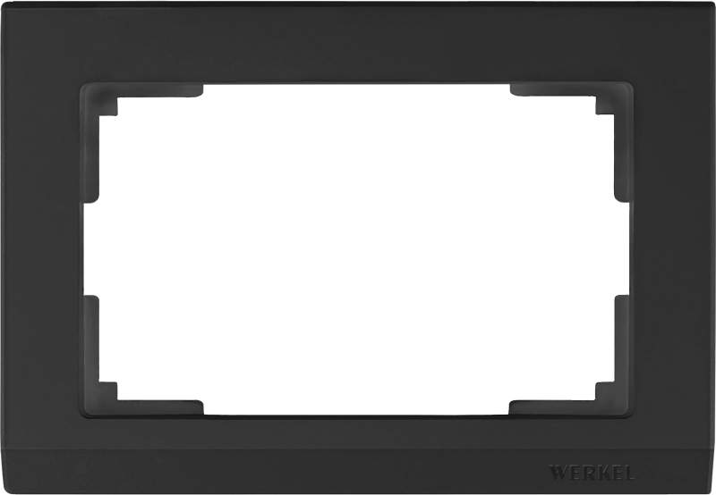 Рамка  Frame чёрная 2-я д/дв.роз.  WL04-01-DBL Пластик матовый Stark - W0081808