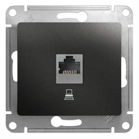 Розетка SE Glossa  Антрацит  RJ45 компьют. 1-м  кат.5е  GSL000781К