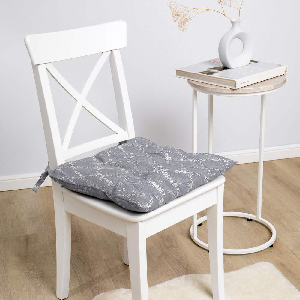 ВОЛШЕБНАЯ НОЧЬ рогожка Подушка с тафтингом д/стула Серебряный век 40х40см ПС003 926732