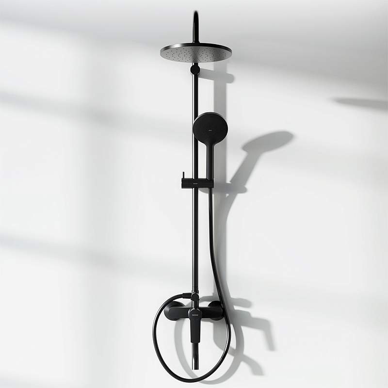 Душ.система  Jupiter 977740300 с ванно-душевым смесителем, черный