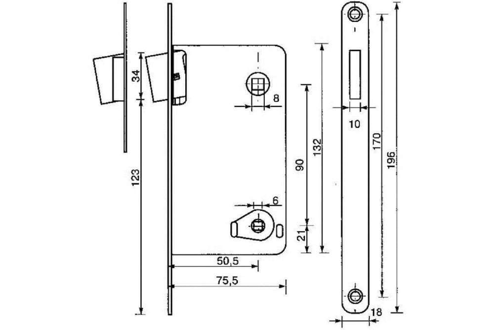 Защелка Morelli ММ2090 SN магнитная WC мат.никель