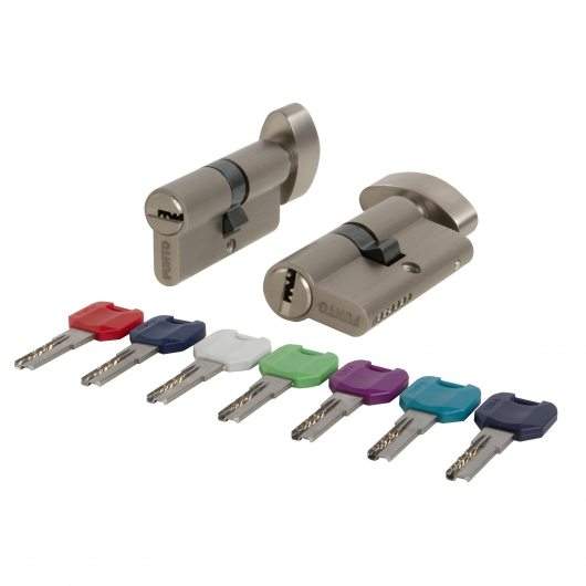 Ц.М. MaxPro7002Knob70mm (30+10+30) SN никель  7кл. с вертушкой