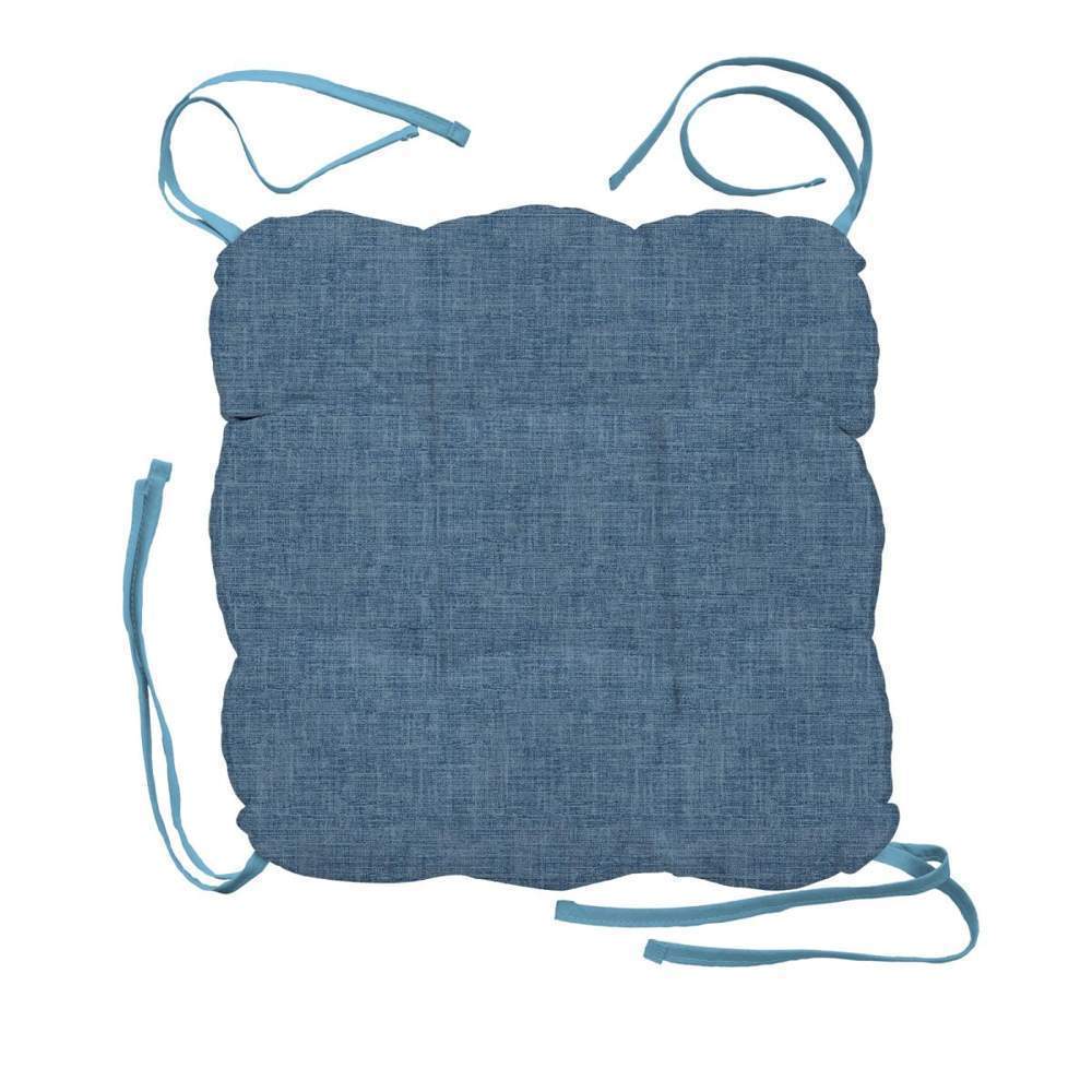 WENGE рогожка Подушка д/стула с тафтингом Juliet denim 40х40см рис.60008-11 775158