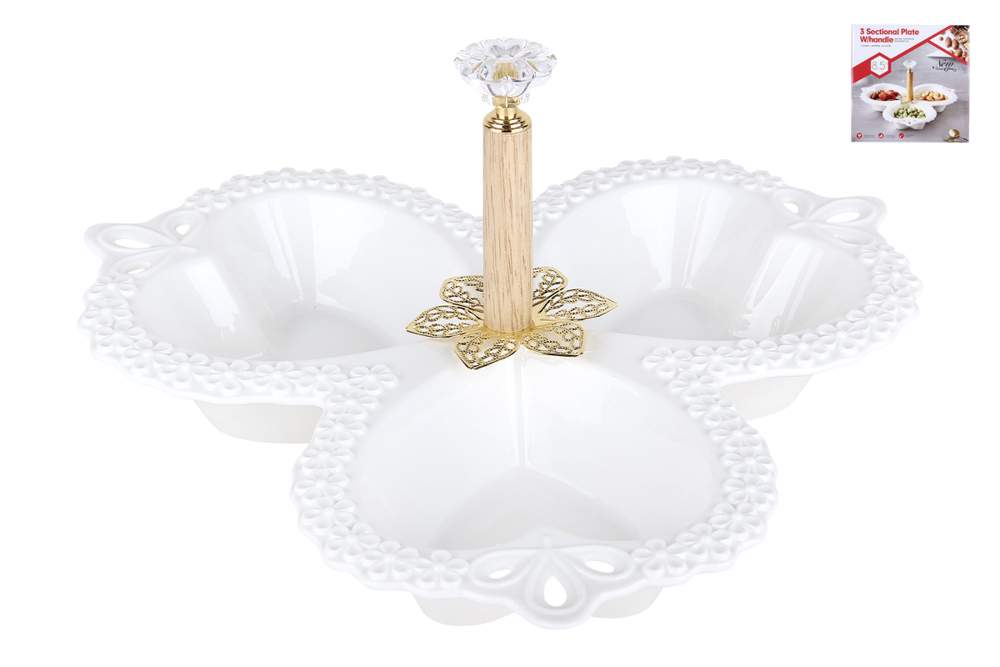 КОРАЛЛ Менажница ZD20233 3х-секционная 21,5см 210588