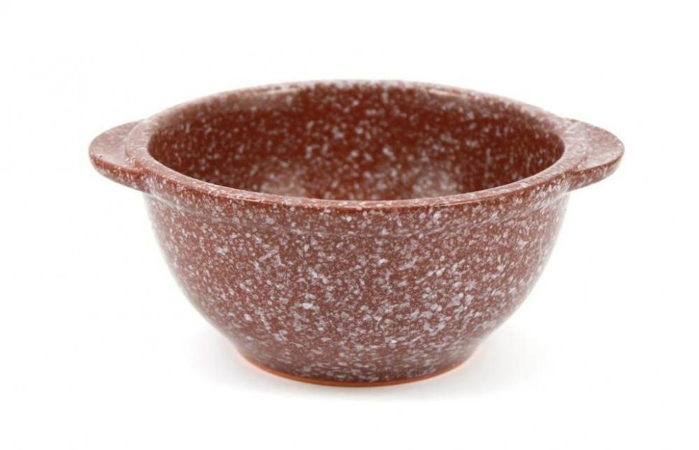 ЛОМОНОСОВСКАЯ КЕРАМИКА Мрамор коричневый Бульонница 500мл/14см 1БуЗмк-1 (10)