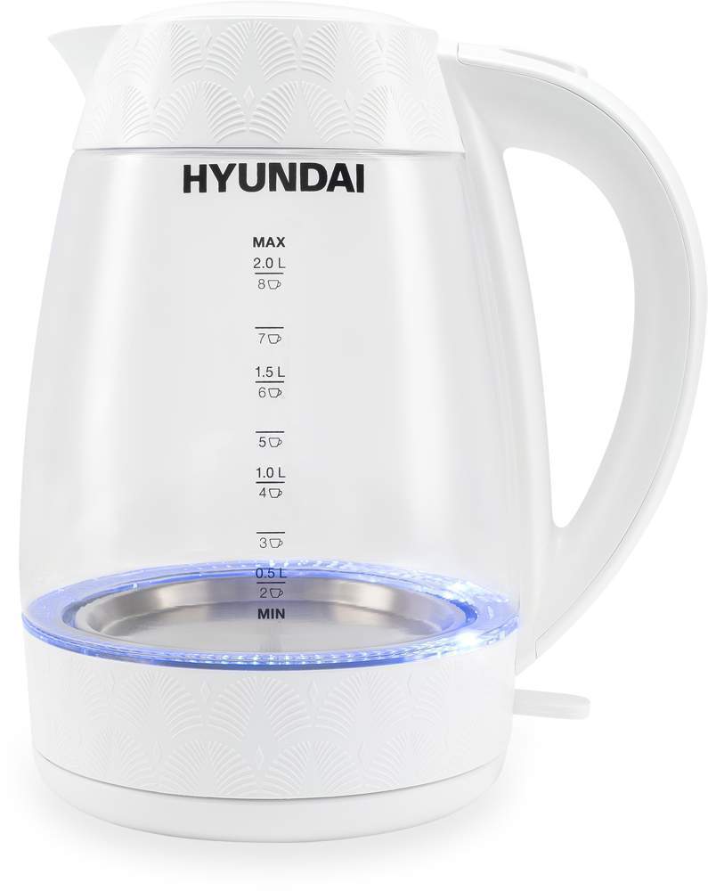 Чайник Hyundai HYK-G4506 белый/стекло
